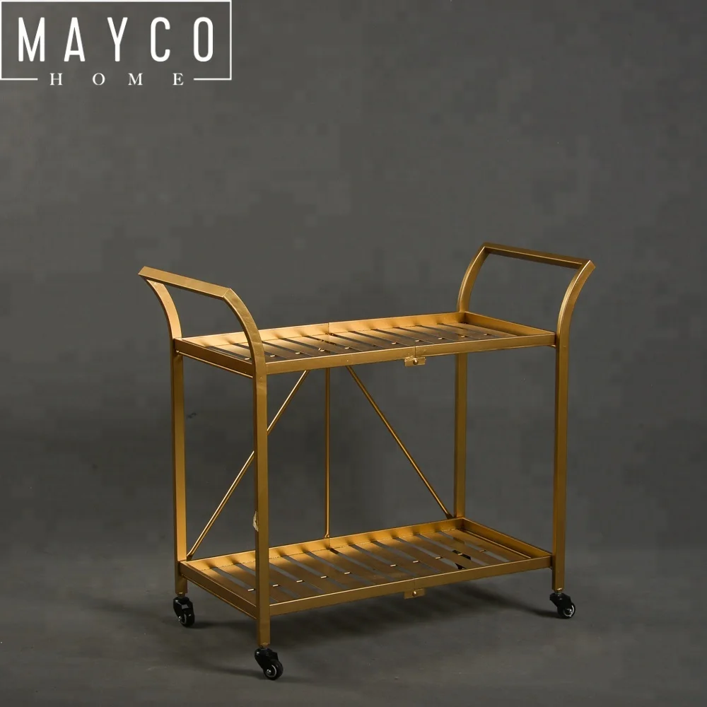 Mayco Kitchen Cart Indoor Outdoor BBQ Entertainment Storage Table Metal Bar Cart