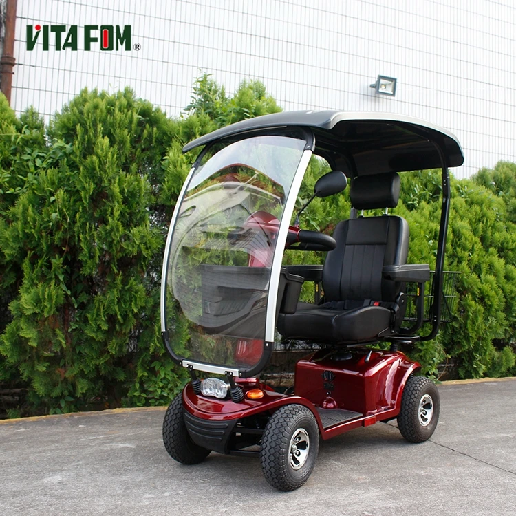 Vitafom- Big size 2 Seat Handicap Scooter Electric POWDER , Blue with sun roof