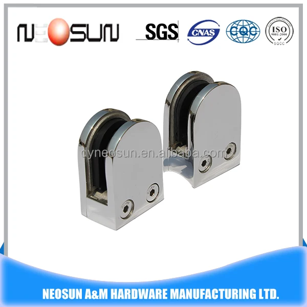 stainless steel 304 glass clamp rail/glass support/glass clip