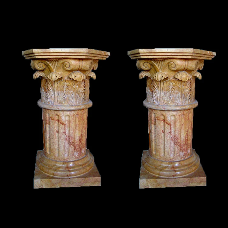 Резная вручную декоративная стена твердый натуральный камень Римский столб чехол