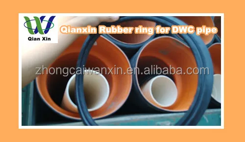 Black/orange hdpe double wall corrugated drainage pipe