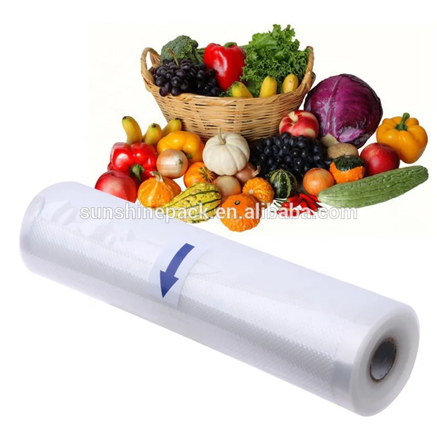 sous vide textured vacuum sealing plastic bag /vacumm sealer roll/embossing foodsaver rolls