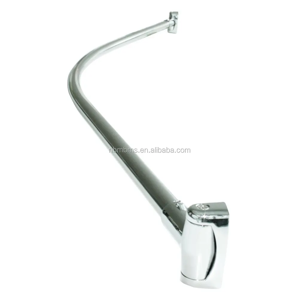 QJMAX 201/304 Stainless Steel Telescopic Curved Shower Curtain Rod