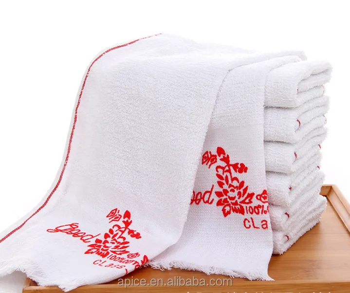 White Cotton Terry Good Morning Towel