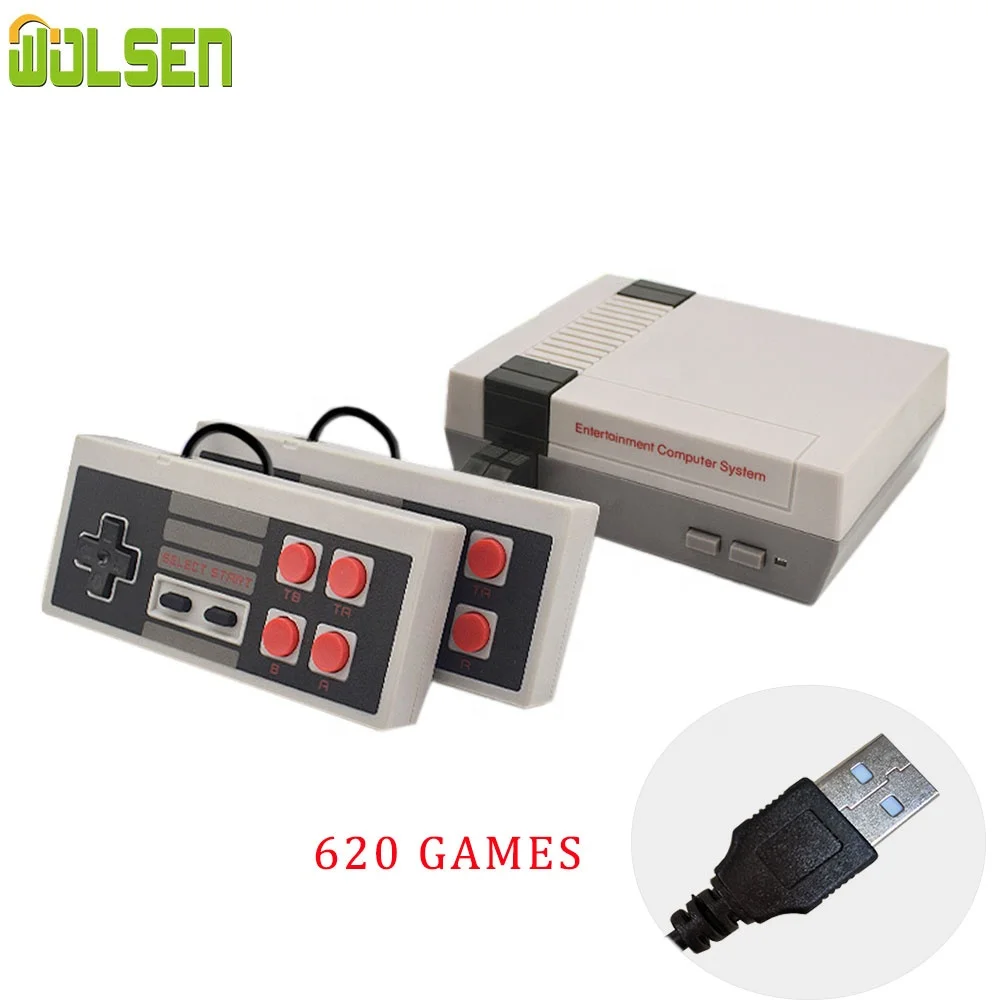 Wholesale 8 Bit Mini Console 620 Retro Classic Games AV Output Wireless Gamepad TV Game Console