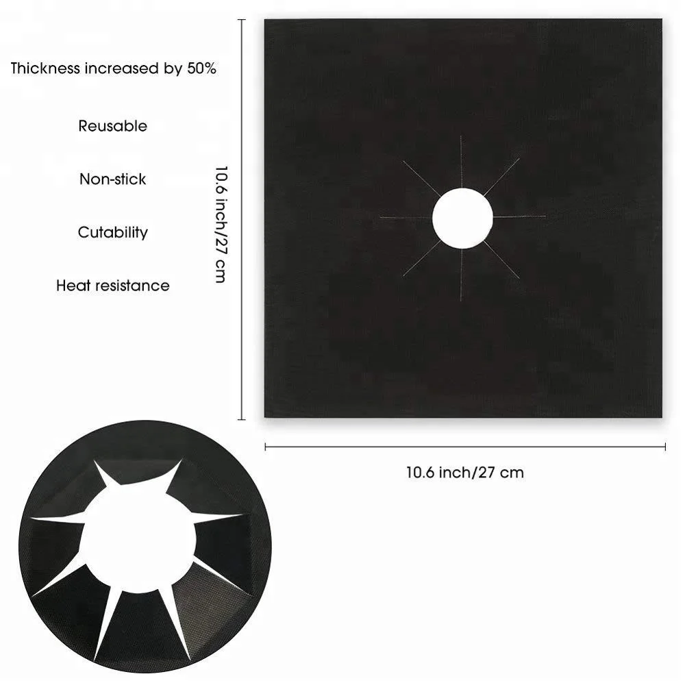 Hot sell PFOA free Silver good flex-life gas stove burner covers