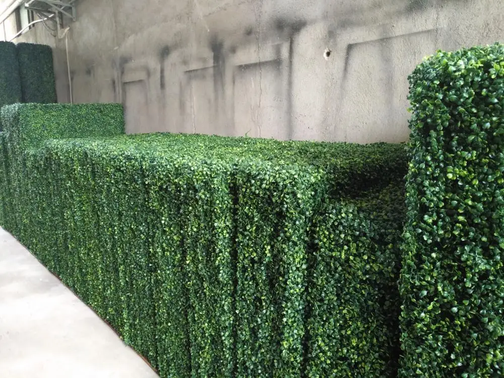 Artificial boxwood topiary grass hedge green wall for garden use