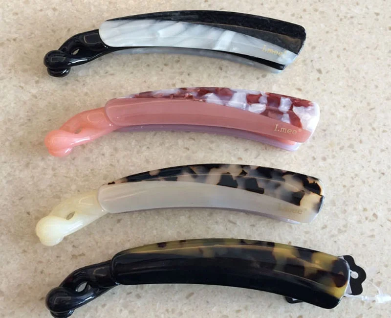 factory production   handmade hairpin banana clip cellulose acetate hair clip fashion hair accessory