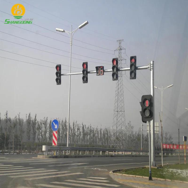 
Octagonal hot dip galvanized tube steel traffic signal light pole 