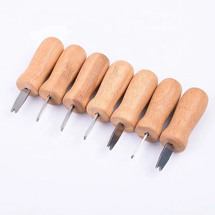 
BZJ1183 8 шт. Изысканная нержавеющая сталь бамбуковая ручка кукуруза на держателе cob 