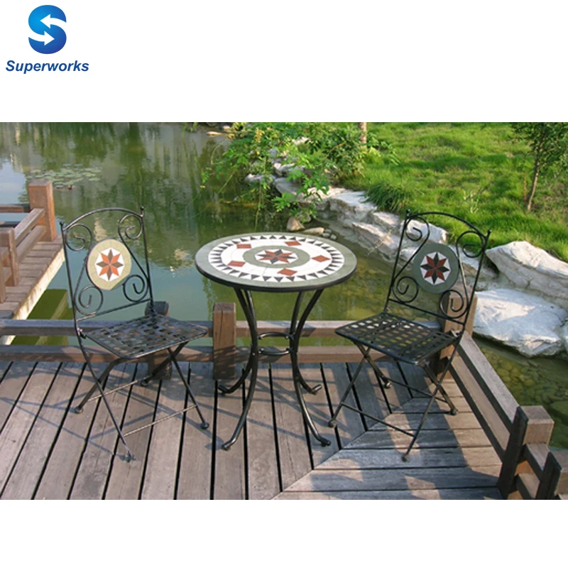 sofa furniture mosaic metal frame folding Leisure rattan furniture philippines