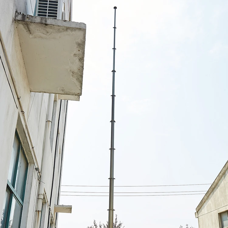 
Pneumatic telescopic mobile tripod hard anodizing heavy locking solar antenna pole mast 
