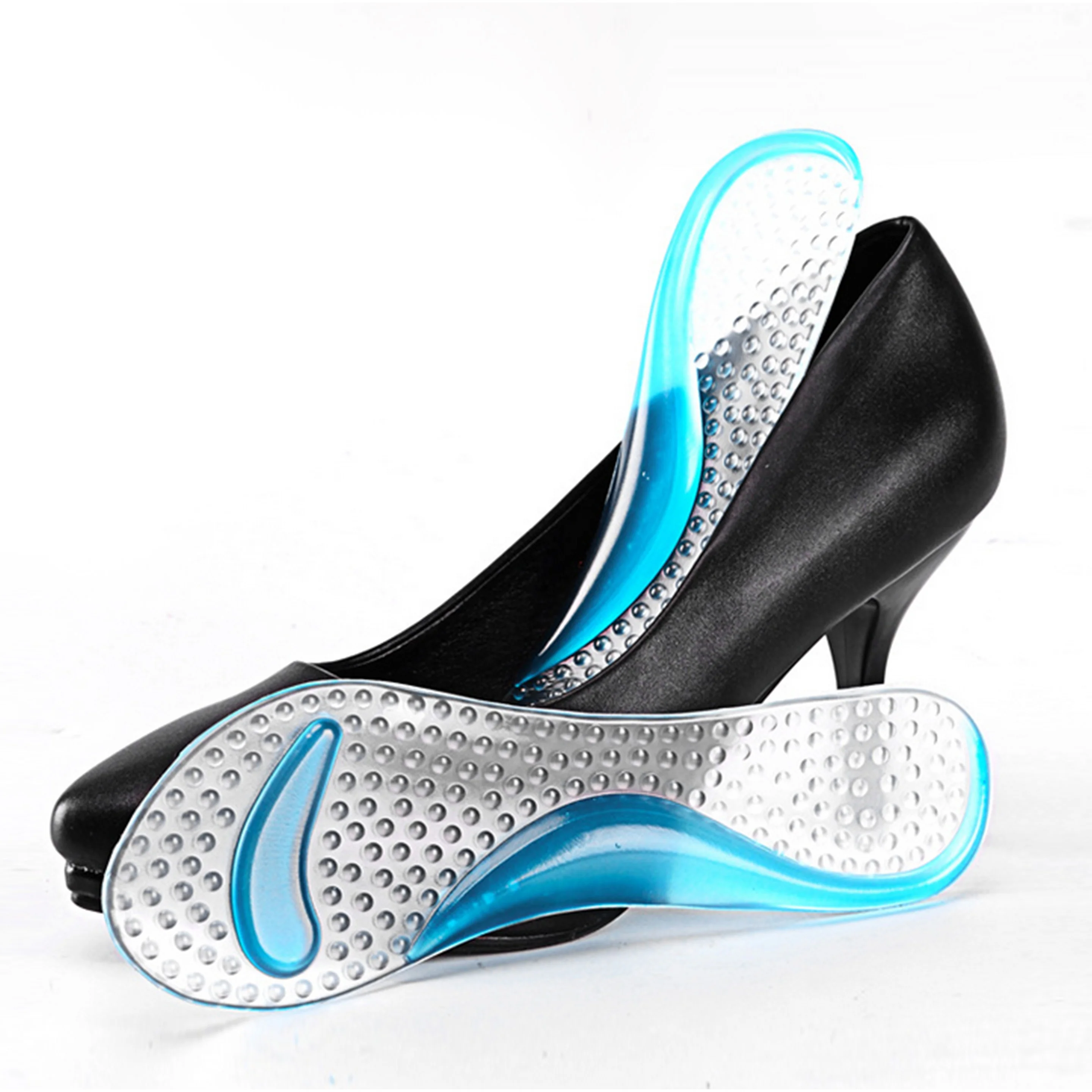 Transparent shoe insert cushion flat feet arch support gel insole