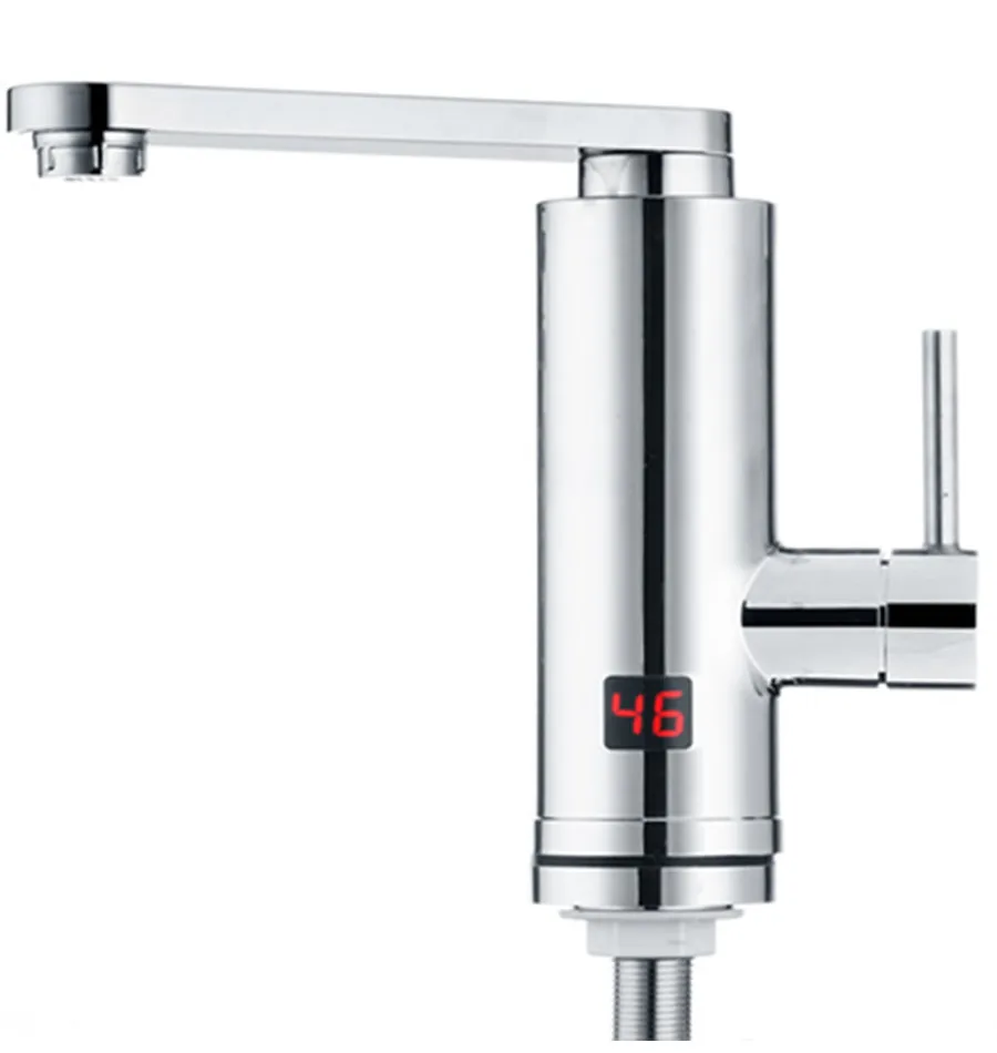 High Quality Chrome Plating Kitchen Electric Instant Heating Water Faucet Tap