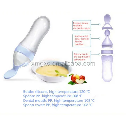 Fashion durable silicone baby feeding bottle