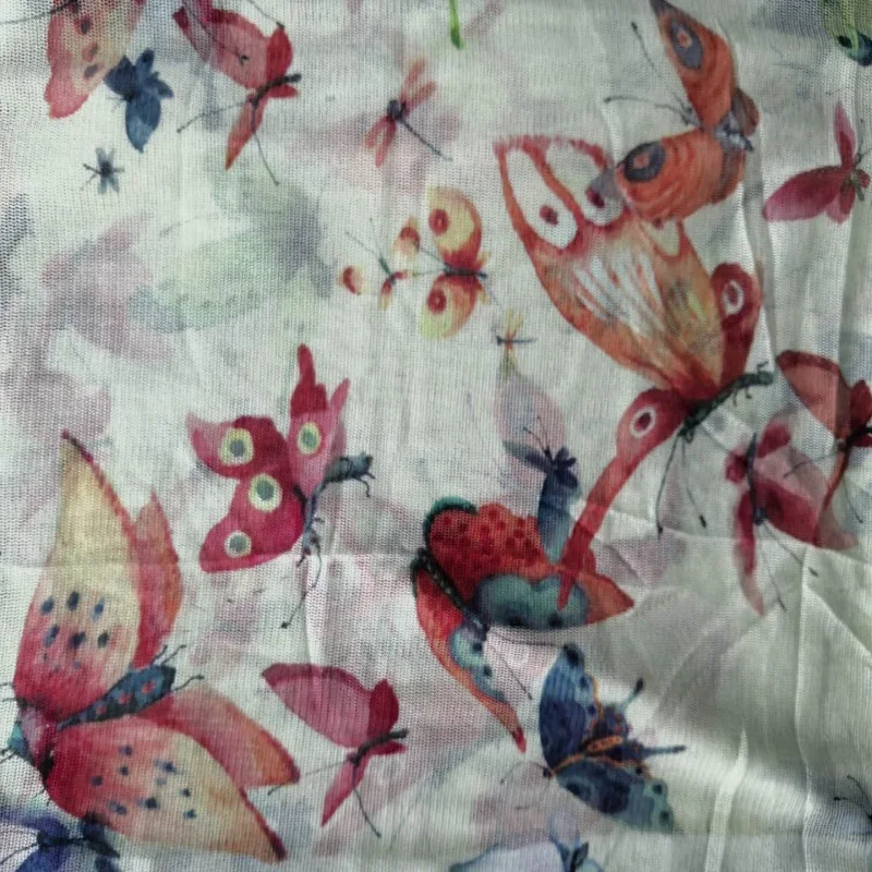 
100% silk mesh fabric silk tulle fabric silk jersey knit fabric For Dress Women 