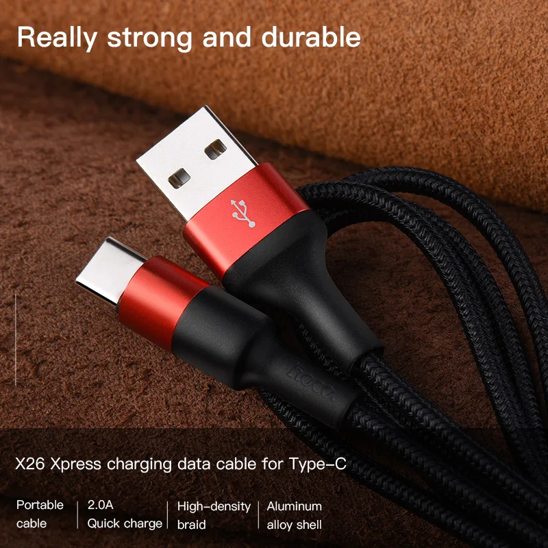 HOCO USB C Cable USB Type C Charge Data Sync USBC Cord Charger Type Fast Mobile Charger USB Cables