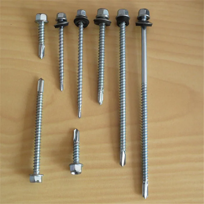
hex head self drilling roofing screw with epdm washer 