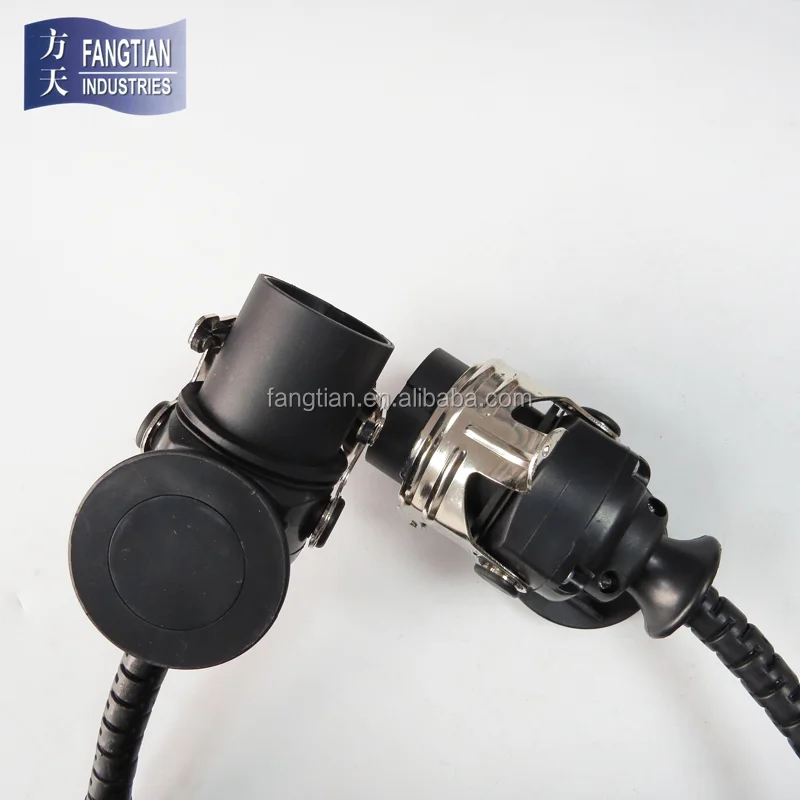 7 core TPU spiral cable trailer 7 pole ebs 5 pin abs trailer cable with trailer plug