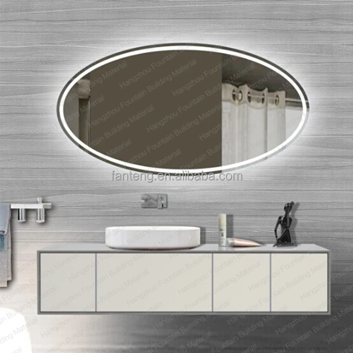 Modern Style MDF PVC Wood Bathroom Furniture Vanity Wall Mounted Hotel Project Design With UL IP44 Led Mirror Bathroom Cabinet