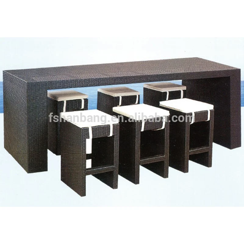 Новый дизайн, Лидер продаж, современный синтетический пластиковый ротанговый барный стул, высокий стул