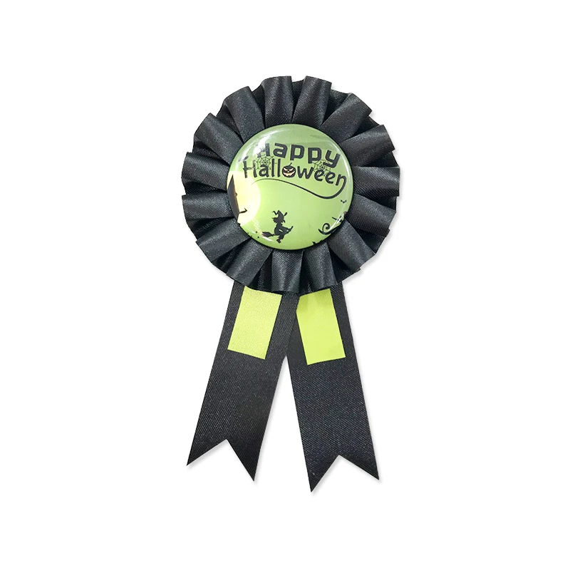 Halloween Thanksgiving Christmas Party Satin Ribbon Award Rosette Ribbon