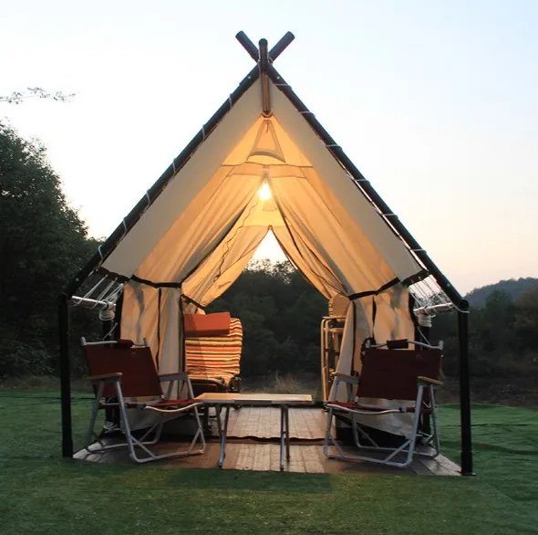 Glamping Dubai beach project mini luxury camping double Layers Single Room Luxury Hotel Permanent tent outdoor adventure tent