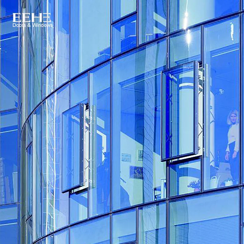 Detail Aluminum Panel Curtain Wall With  Operable Window