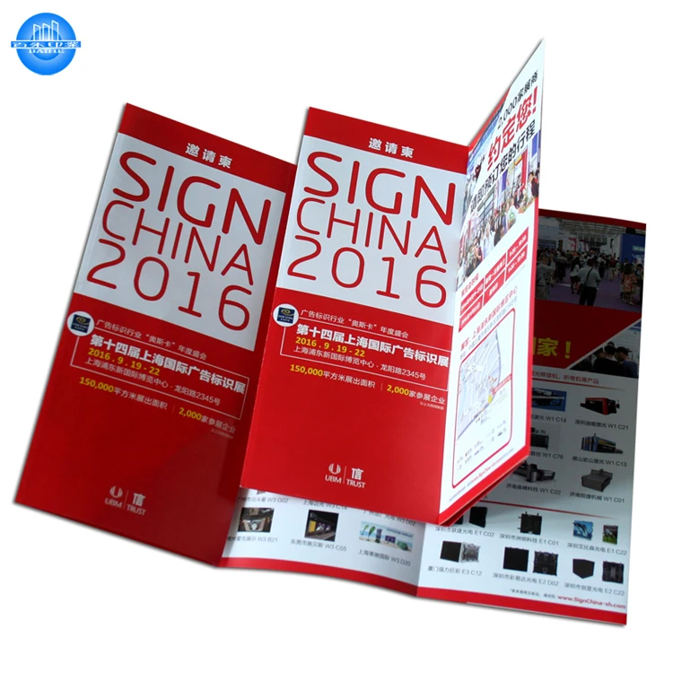 Custom full color printing brochure and leaflet printing