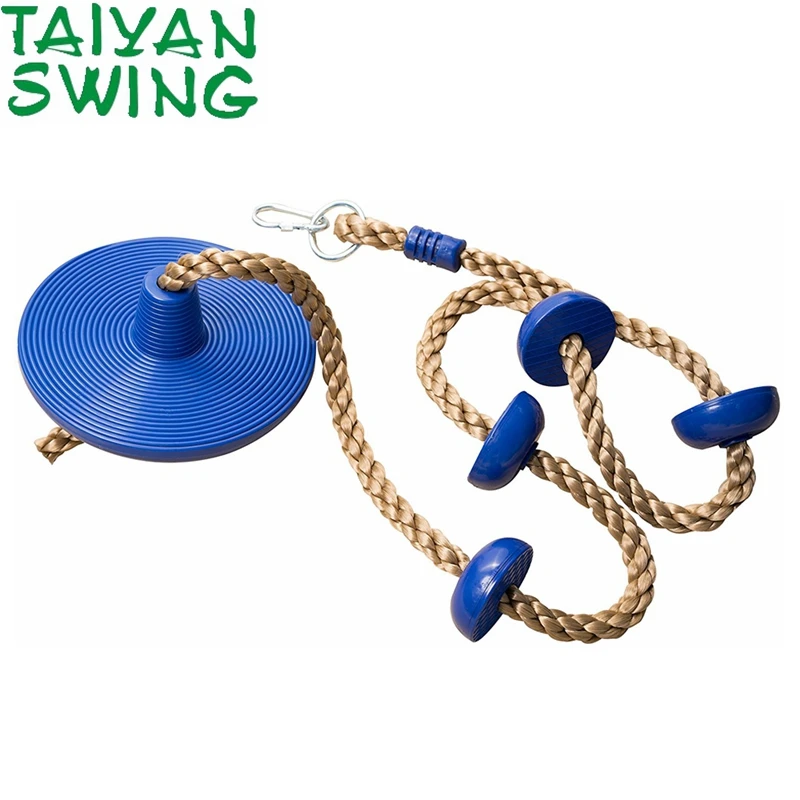 
Outdoor Climbing Rope with Platforms and Disc Swing Seat for kids 
