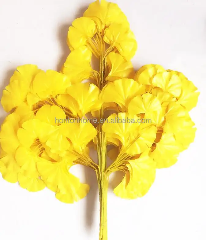 60cm Ginkgo Biloba Leaf Five Branches Maidenhair Trees Leaves Artificial Tree