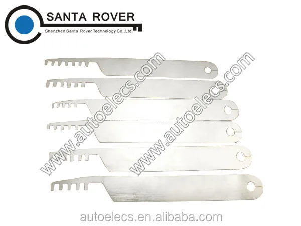 6 шт. Гребень Взлом инструменты Стиль Нержавеющей Стали Отмычку Set Слесарь Оборудование Серебро