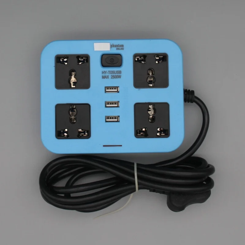 Удлинитель с 4 розетками и 3 USB-разъемами