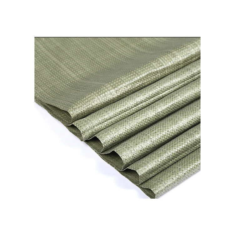 low price Russia Green construction waste garbage polypropylene bags pp woven rice packing bag