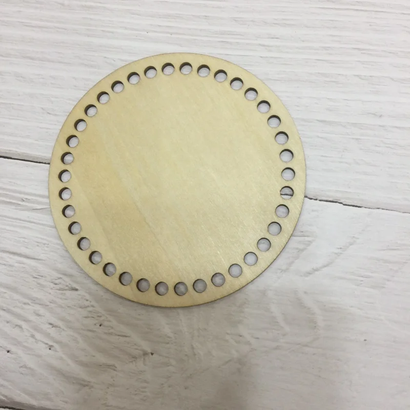 DIY Wooden Crochet Bottom Base Blank Circle Wood