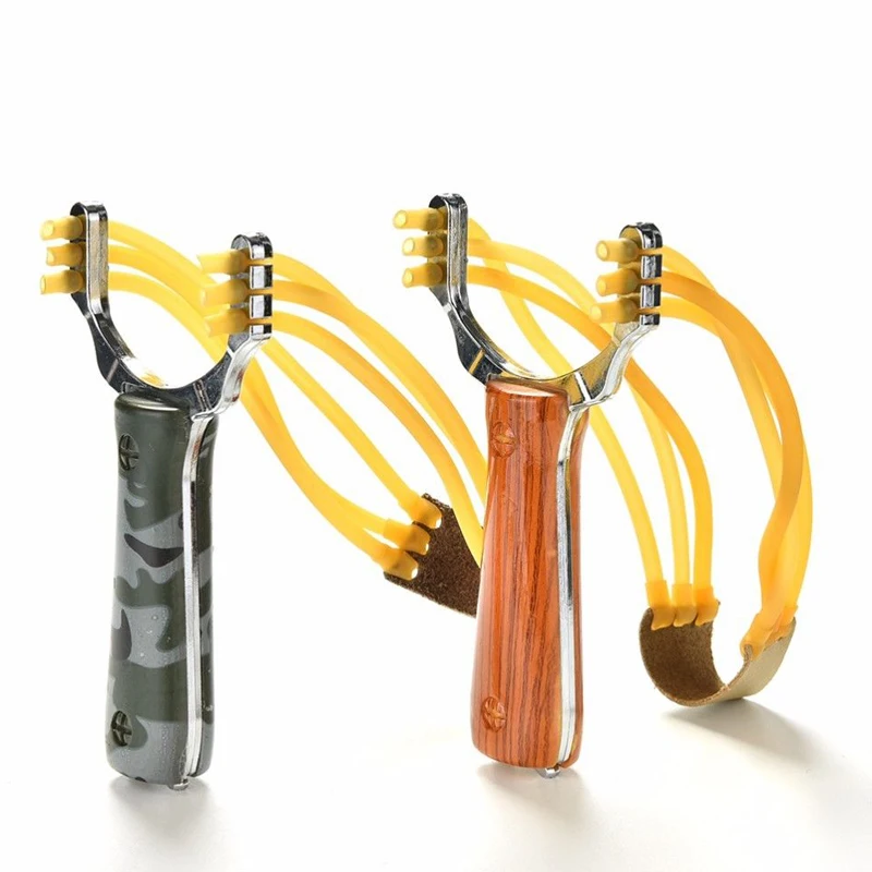 
Outdoor Hunting Catapult with Rubber band Powerful Zinc alloy Slingshots 