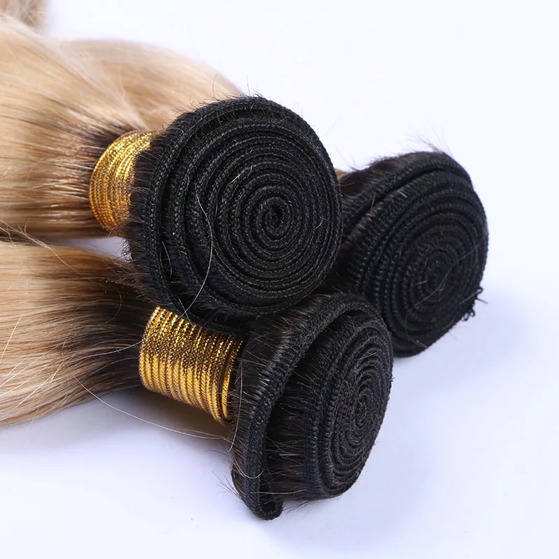 Best Selling 100% Remy Virgin Brazilian Hair Grade 12 A Body Wave 613 Blonde Human Ombre Breading Hair Weave With Closure