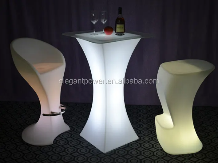 remote control lighted up 16 colors portable led cocktail bar table