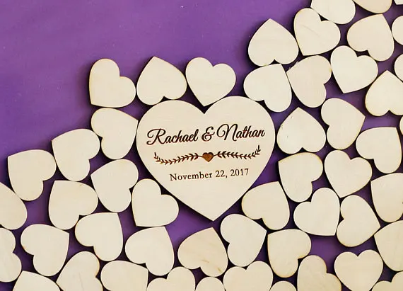 
Wedding Guest Book Wood 