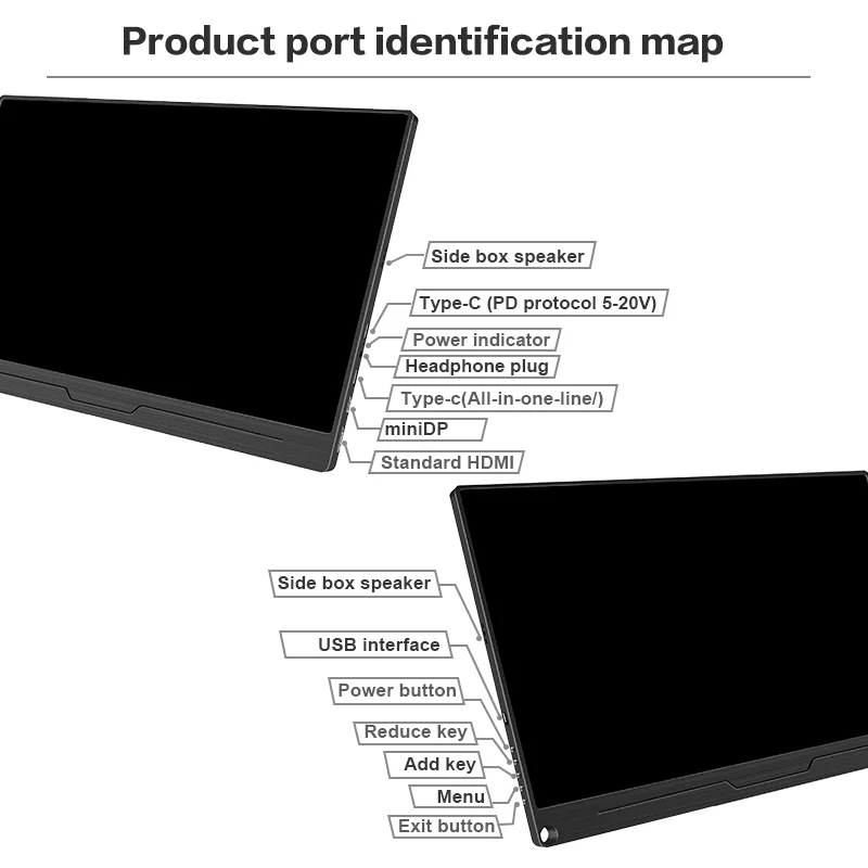12.5 inch 1080Pvery small computer monitor LCD screen mobile portable monitor