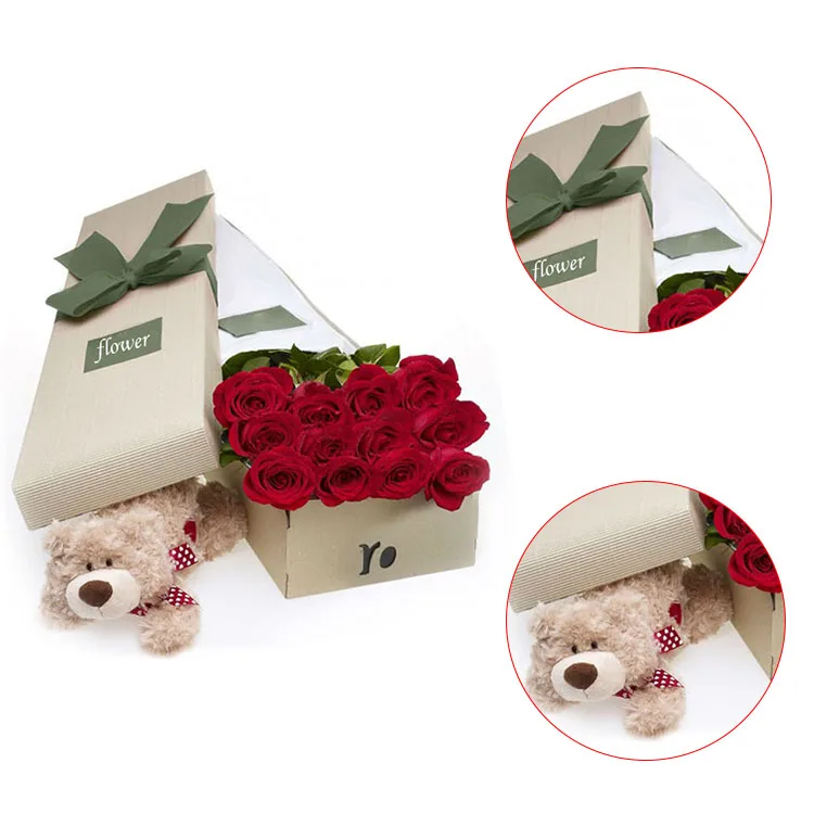 Luxury packing flower box paper gift box for flower packaging