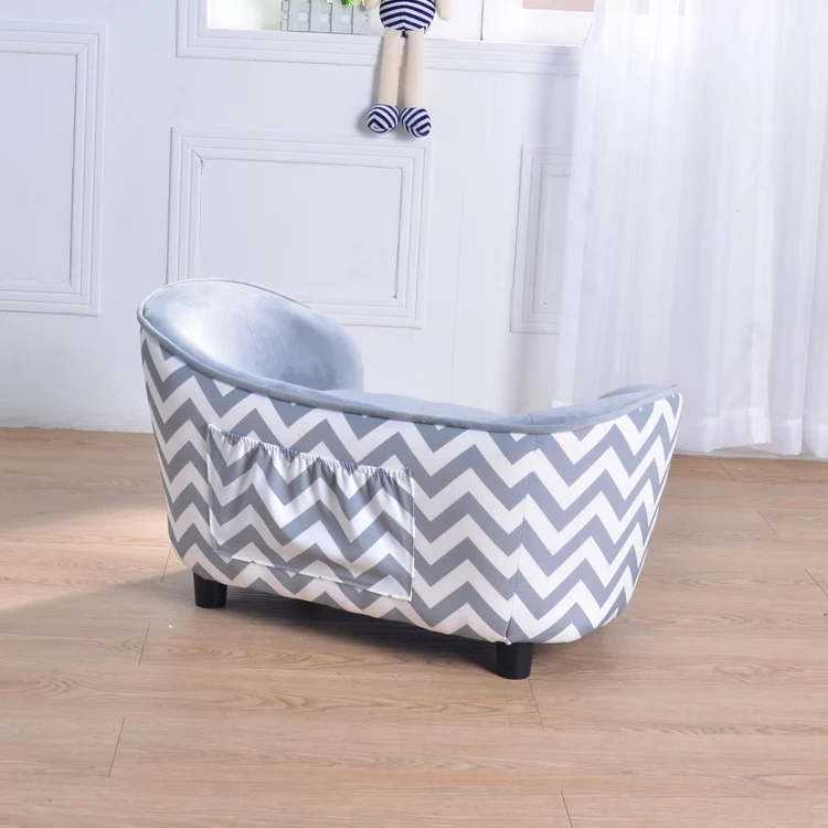 Удобный стильный серый диван-кровать для домашних животных