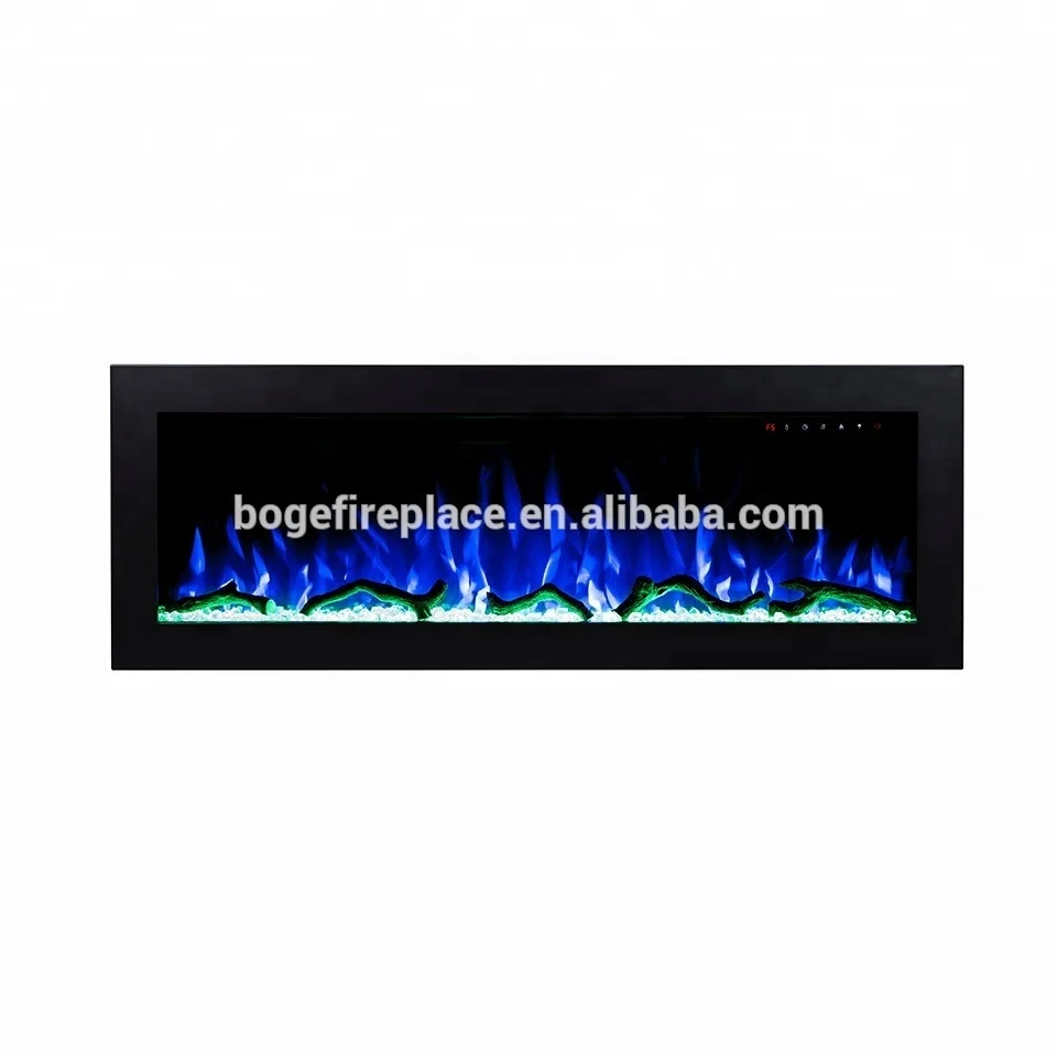 50 inch big size build in matte finish electric fireplace for building decoration