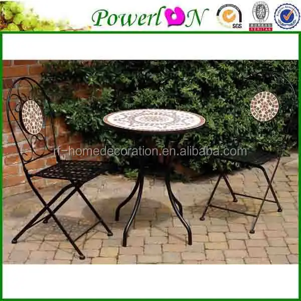 
Cheap Price Paint Color Folding Wrought Iron Garden Bistro Set Outdoor Furniture For Home Patio 