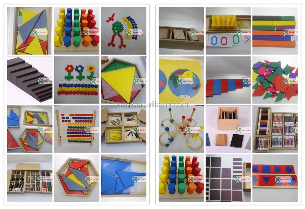 China Children Montessori/ Materiales Montessori/ Montesori Toys 166pcs