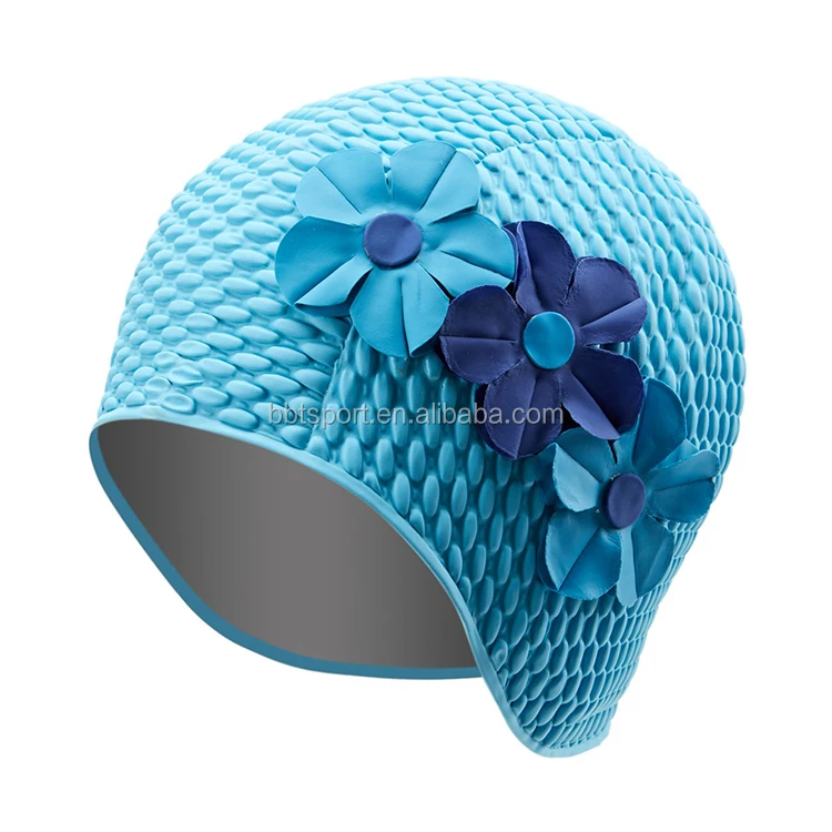 Floral Bubble Swim Cap