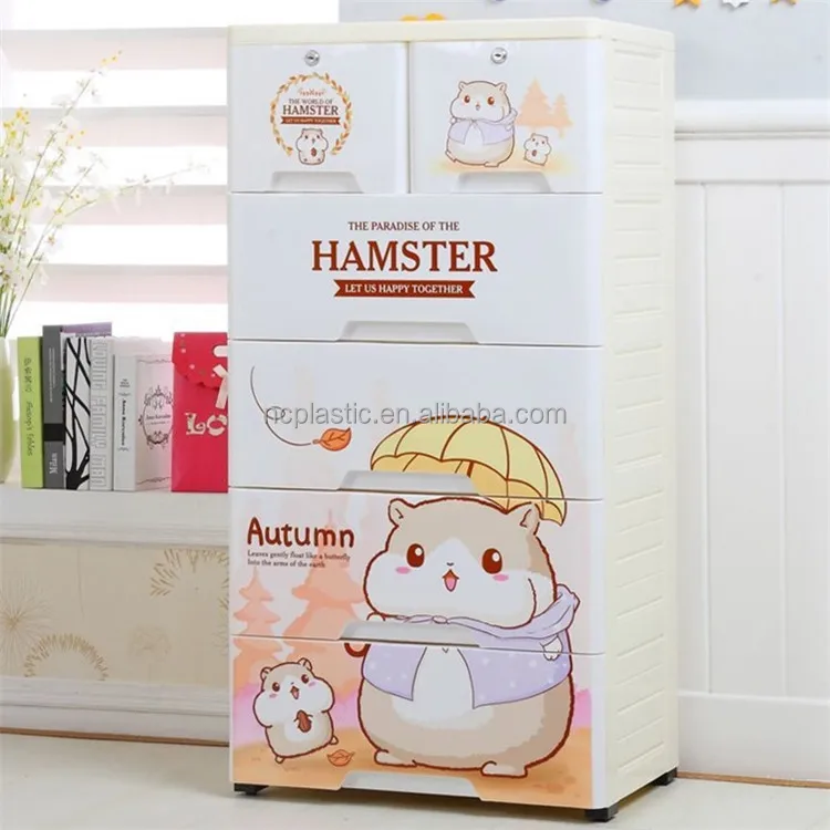 Органайзер для шкафа с 4 ящиками, детский шкаф с 2 пластиковыми шкафами для хранения