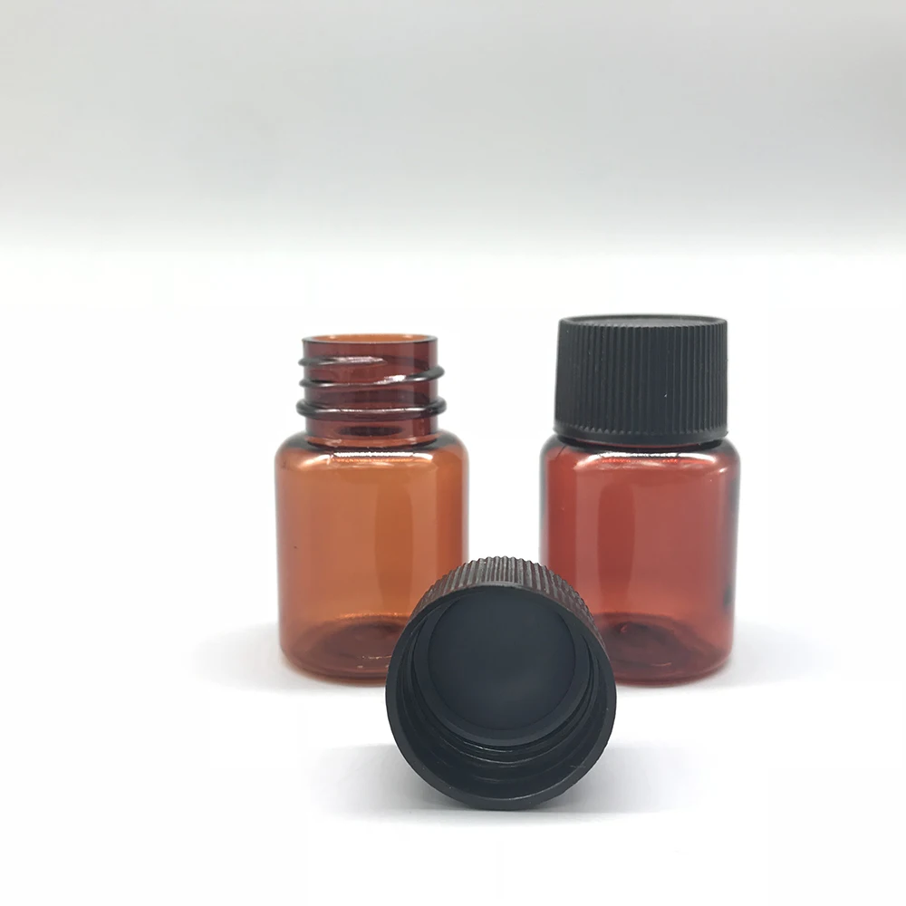 OEM plastic small empty 15ml amber medicine syrup liquid dispenser pet bottle with gel cap