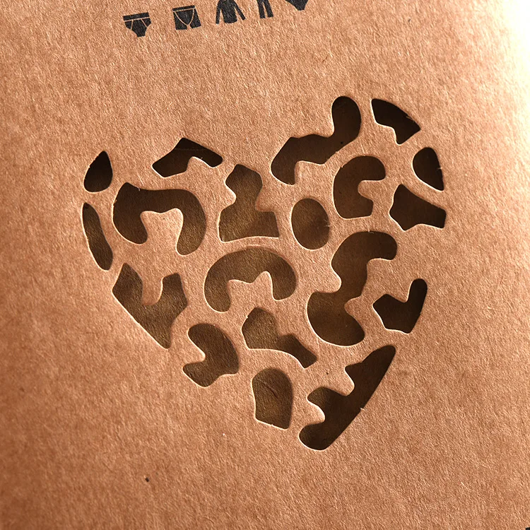 Biodegradable craft paper envelope for underwear packing Custom logo women panty packaging envelopes