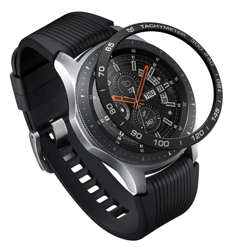 Classic Bezel Ring Adhesive Cover Anti Scratch Aluminium Protection Watch Bezel for Galaxy Watch 46mm